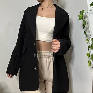 Oversized Black Blazer Jacket